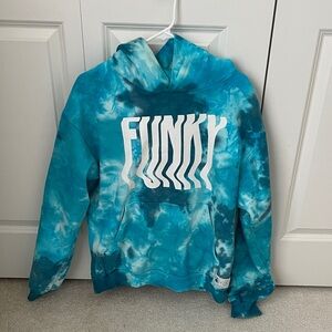 Blue Tie-Dye Kids Hoodie